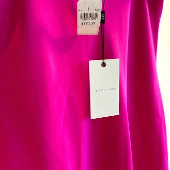 NWTs | size small Adelyn Rae pink silk dress - Picture 3 of 4
